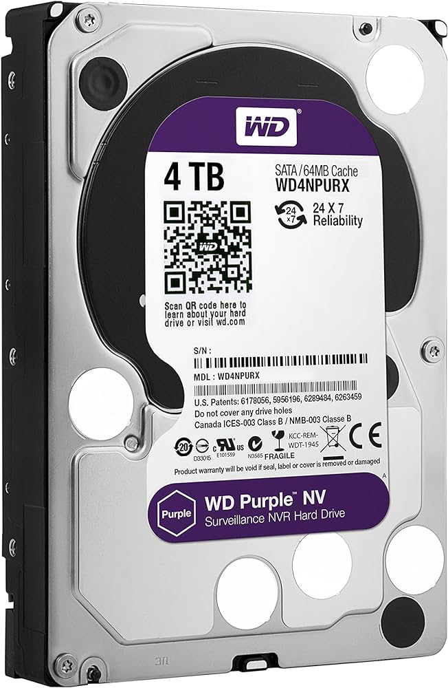 WD Purple 4TB Surveillance Hard Disk Drive - R